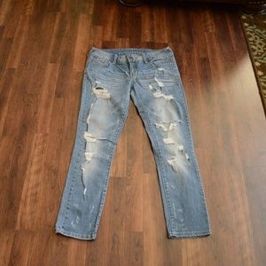 Standards & Practices SZ 9 Skinny Destrusted Jeans